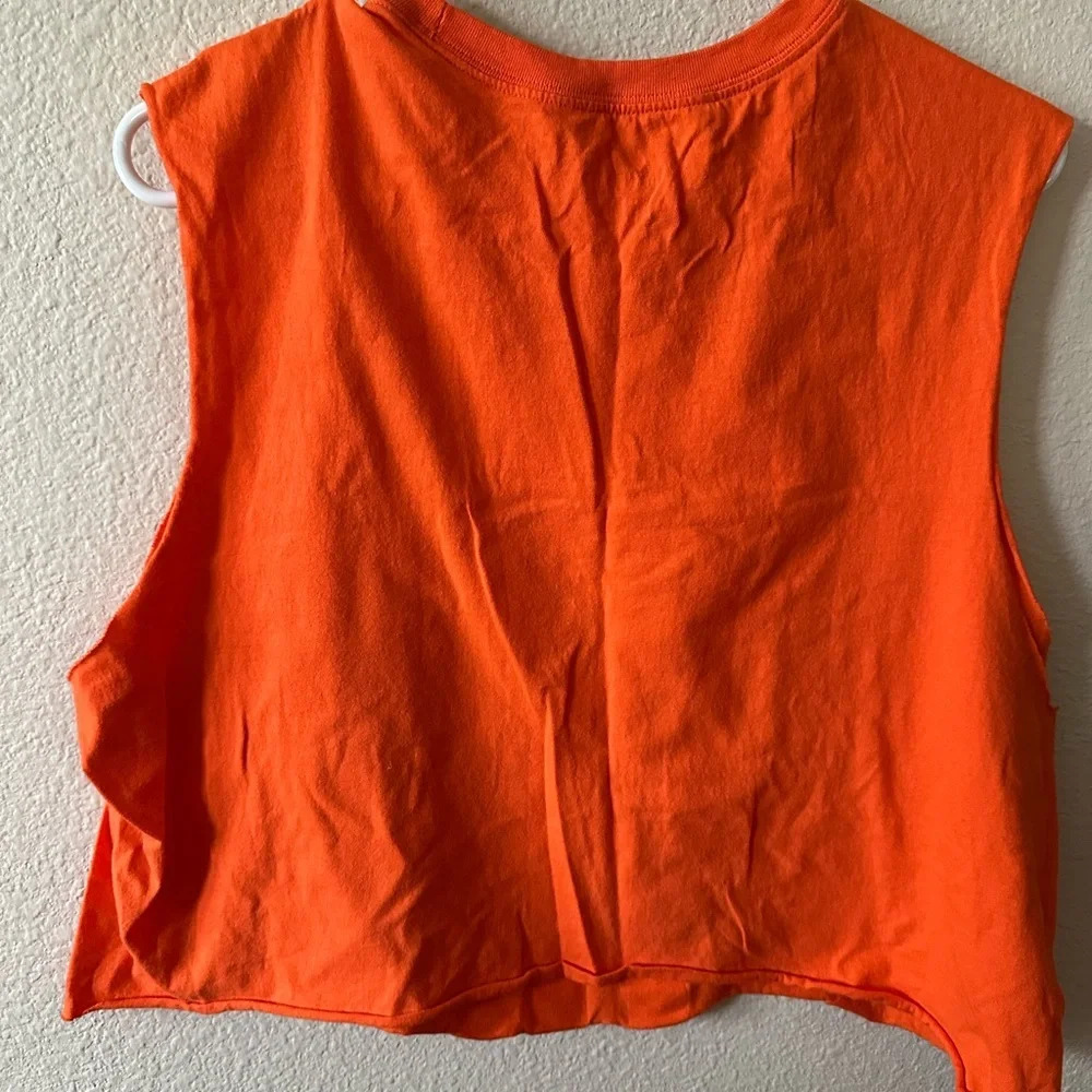 Nike womenOrange 'Just Do It.' Sleeveless Top size L/ NWOT B175